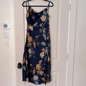 Petal + Pup- navy, floral, midi dress. Size 8